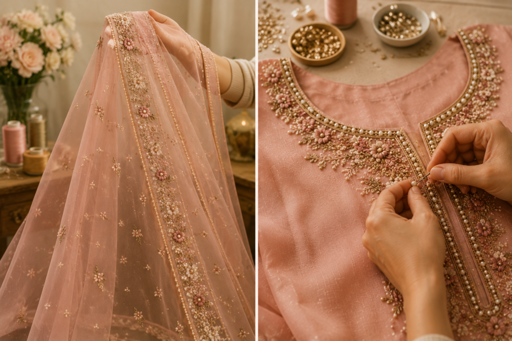 dupatta work